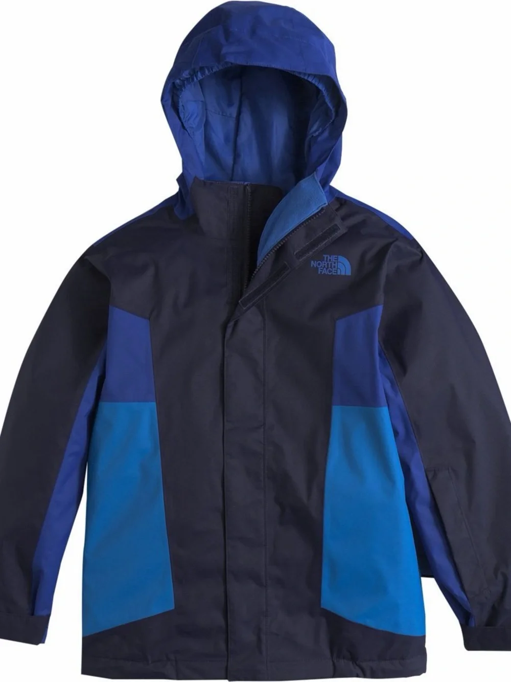 The North Face Axel Triclimate Kids Navy & Royal Blue Hooded Rain Jacket Medium